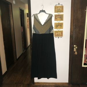 V neck sleeveless dress